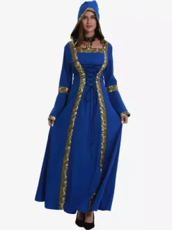 Medieval Dress For Women Plus Size Renaissance Vintage Lace Up Costumes