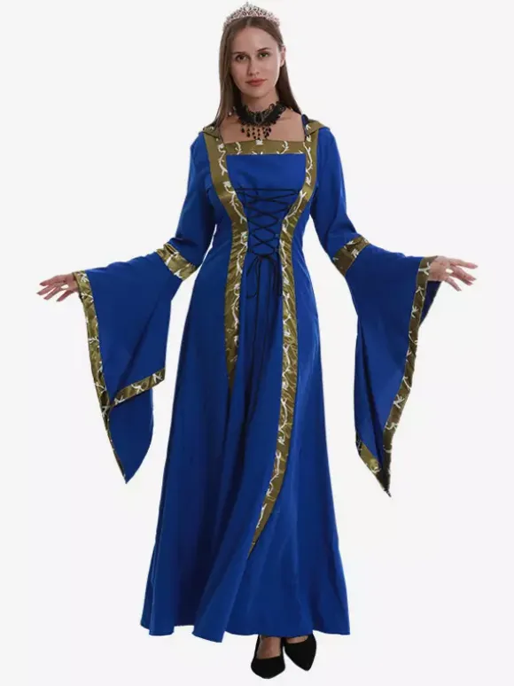 Medieval Dress For Women Plus Size Renaissance Vintage Lace Up Costumes