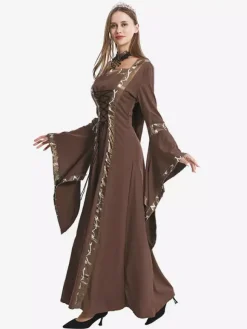 Medieval Dress For Women Plus Size Renaissance Vintage Lace Up Costumes