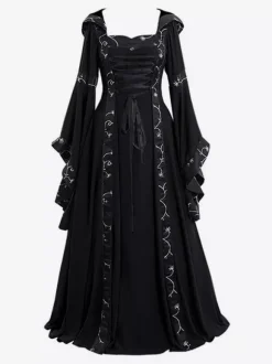 Medieval Dress For Women Plus Size Renaissance Vintage Lace Up Costumes