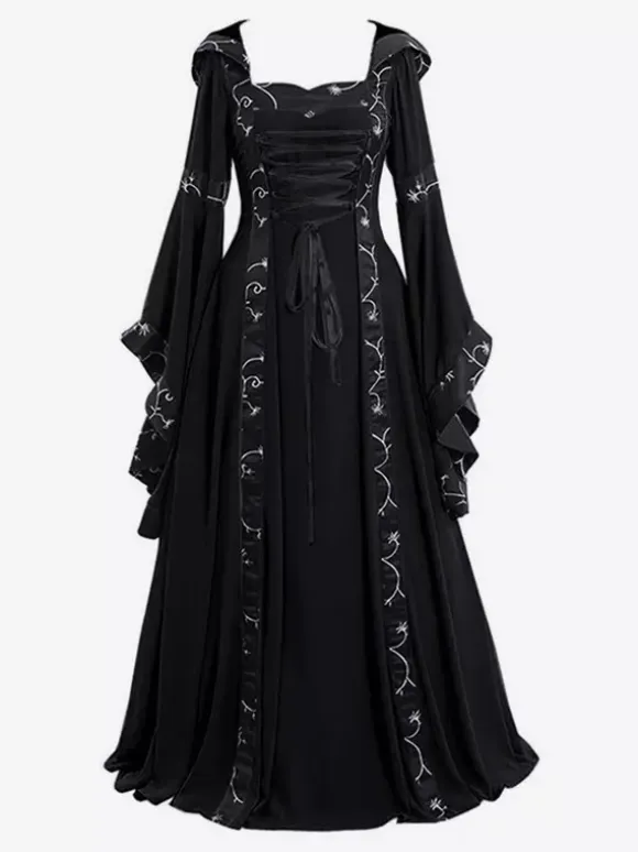Medieval Dress For Women Plus Size Renaissance Vintage Lace Up Costumes