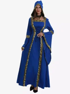 Medieval Dress For Women Plus Size Renaissance Vintage Lace Up Costumes