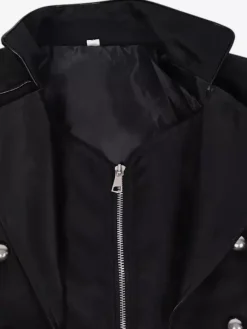 Medieval palace banquet wear zipper slit long windbreaker stage performance wear