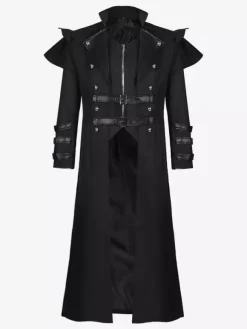 Medieval palace banquet wear zipper slit long windbreaker stage performance wear