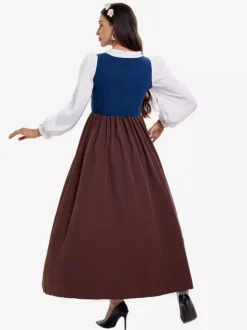 Medieval Retro Farm Clothing Colonial Period Village Maid Dress Cosplay Costumes