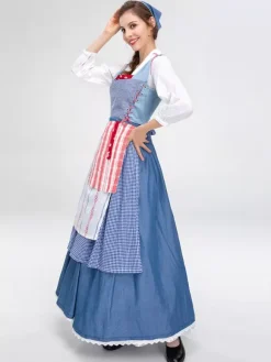 Medieval Manor Maid Dress Vintage Long Theater Costume Beer Holidays Costumes