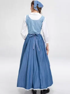 Medieval Manor Maid Dress Vintage Long Theater Costume Beer Holidays Costumes