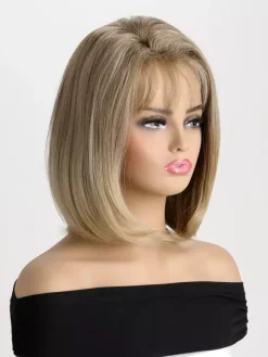 Medium-length Bob Wig With Air Bangs Vintage Synthetic Wig For Women 2026