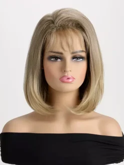 Medium-length Bob Wig With Air Bangs Vintage Synthetic Wig For Women 2026