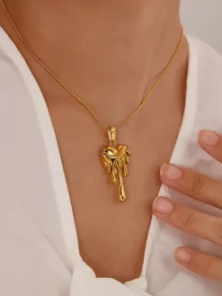 Melting Heart Necklace For Women 2026
