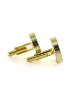 Mem's Gold Wooden Cufflinks