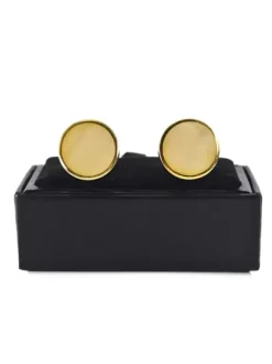 Mem's Gold Wooden Cufflinks