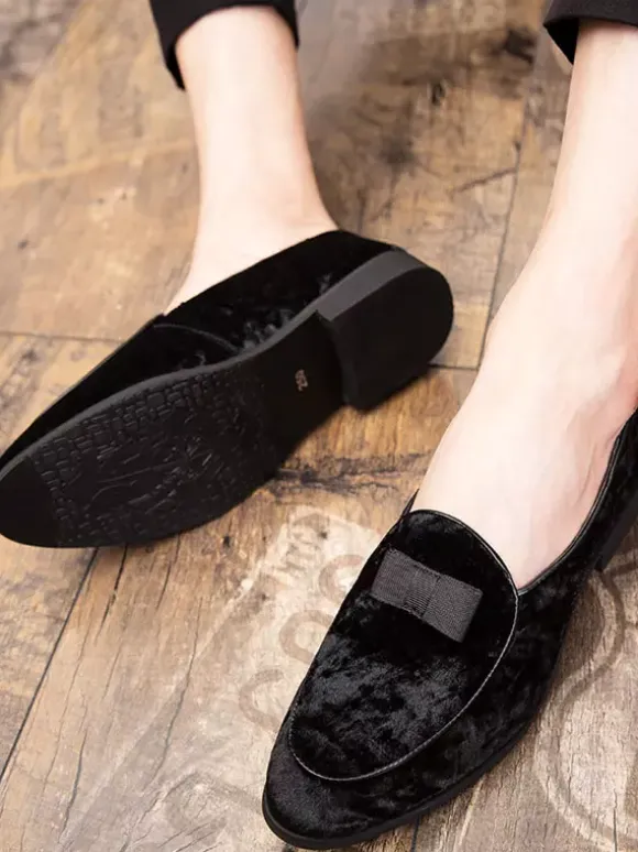 Men Belgian Loafer Prom Party Wedding Shoes Bows Slip On Low Tops Blue Loafers Prom Party Wedding Shoes