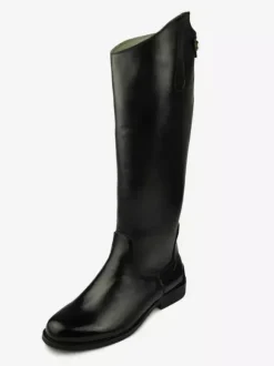 Men' Knee High Boots Cowhide Chic Black Knight Boots