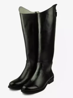 Men' Knee High Boots Cowhide Chic Black Knight Boots