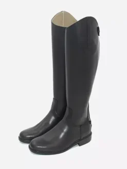 Men' Knee High Boots Cowhide Chic Black Knight Boots