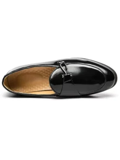 Men Monk Loafer Prom Party Wedding Shoes Slip-On Metal Details Round Toe Blue Loafers Prom Party Wedding Shoes