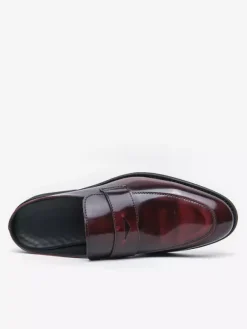 Men Penny Loafers Backless Slip On Mule Breathable Leather Shoes Fashionable Semi Slipper Design Party Outdoor Casual Shoes