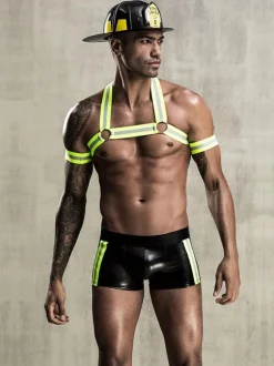 Men Sexy Costume Halloween Adult's Tights Headpiece Top Armwear Night Club Wear Lingerie