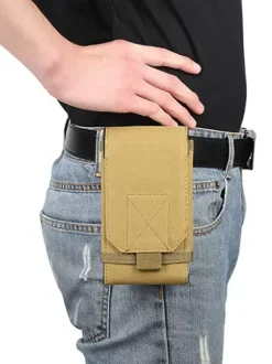 Men Bag Khaki Nylon Waist Bag
