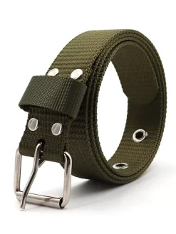 Men Belt Nylon Chic Nylon Zinc Alloy Daily Casual Orange Belt