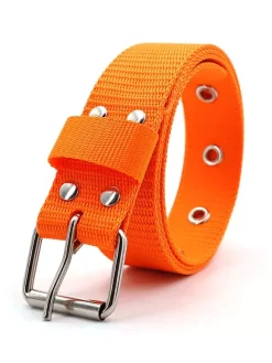 Men Belt Nylon Chic Nylon Zinc Alloy Daily Casual Orange Belt