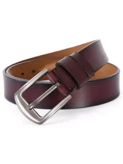 Men Belt PU Leather Fashion Black Belt