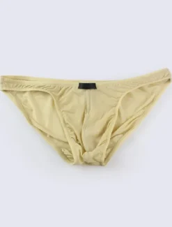 Men Brief Panties Apricot Thong Underwear