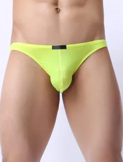 Men Brief Panties Apricot Thong Underwear