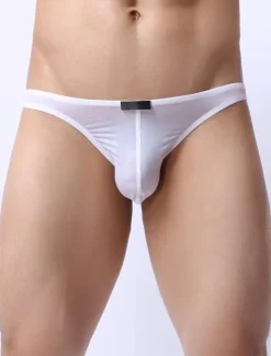 Men Brief Panties Apricot Thong Underwear