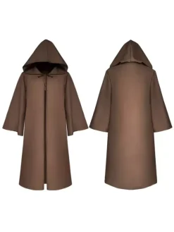 Men Christmas Ponchos Burgundy Cloak Polyester Christmas Halloween Holidays Costumes