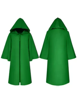 Men Christmas Ponchos Burgundy Cloak Polyester Christmas Halloween Holidays Costumes