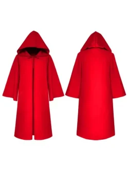 Men Christmas Ponchos Burgundy Cloak Polyester Christmas Halloween Holidays Costumes