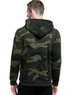 Men Hoodies Hooded Long Sleeves Camouflage Polyester Casual Sweatshirt