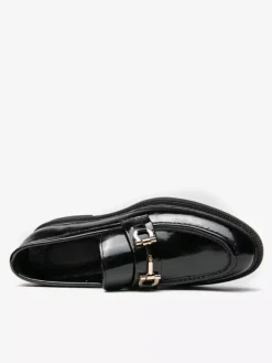 Men Horsebit Loafers Slip-on Leather Chunky Round Toe Shoes