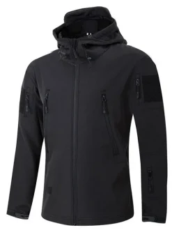 Men Jackets Hooded Chic Deep Gray Black Amazing Jacket