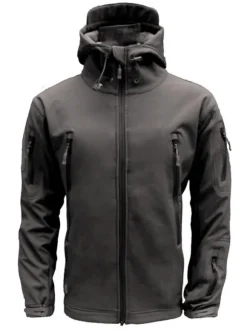 Men Jackets Hooded Chic Deep Gray Black Amazing Jacket