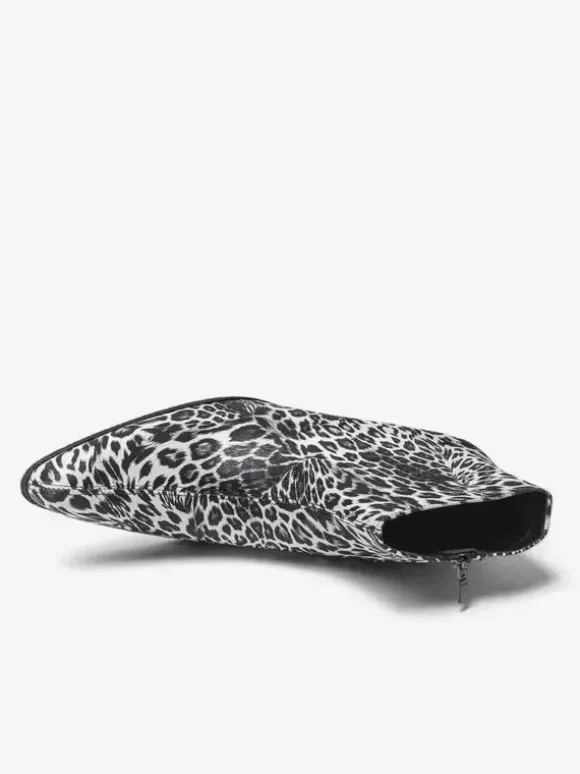 Men's Ankel Boots Leopard Round Toe Chunky Heel Booties