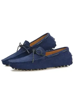 Men's Belgian Loafer Moccasin Driving Shoes Suede Slip-On Shoes