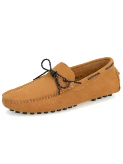Men's Belgian Loafer Moccasin Driving Shoes Suede Slip-On Shoes