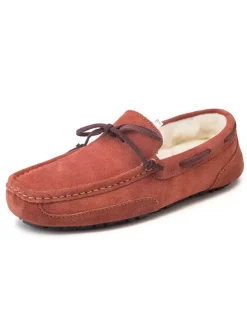 Men's Belgian Loafer Tie Warm Winter Driving Shoes