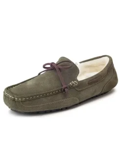 Men's Belgian Loafer Tie Warm Winter Driving Shoes