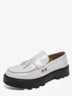 Men's Black Loafers Round Toe Slip On Shoes With Tassels