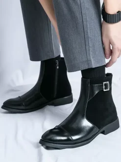 Men's Boots Chelsea Boots Black PU Leather