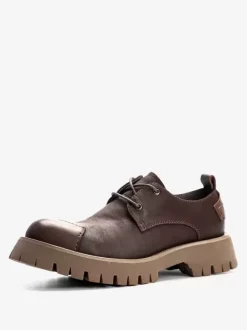 Men's Boots Chelsea Boots Coffee Brown Round Toe