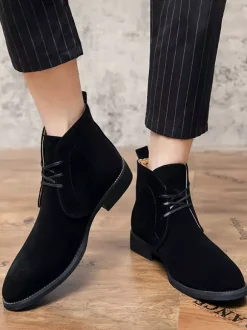 Men's Boots Chukka Boots Round Toe