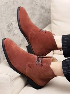 Men's Boots Chukka Boots Round Toe