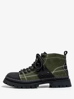 Men's Boots Work Boots Suede Leather Round Toe Combat Boots