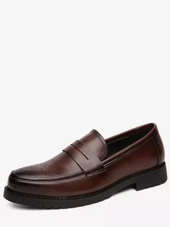 Men's Brogues Penny Slip On Loafers Shoes
