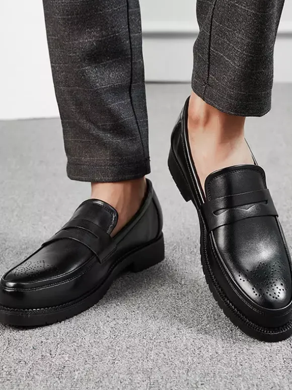 Men's Brogues Penny Slip On Loafers Shoes